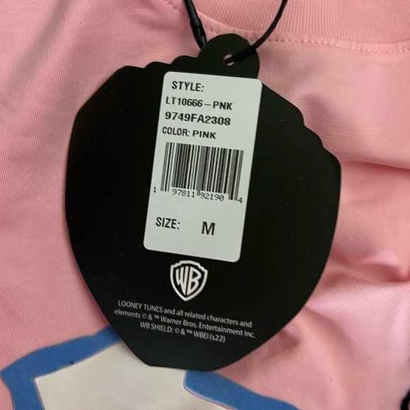 Looney Tunes NWT pink Arrow Willie T-Shirt unisex medium - Picture 6 of 7